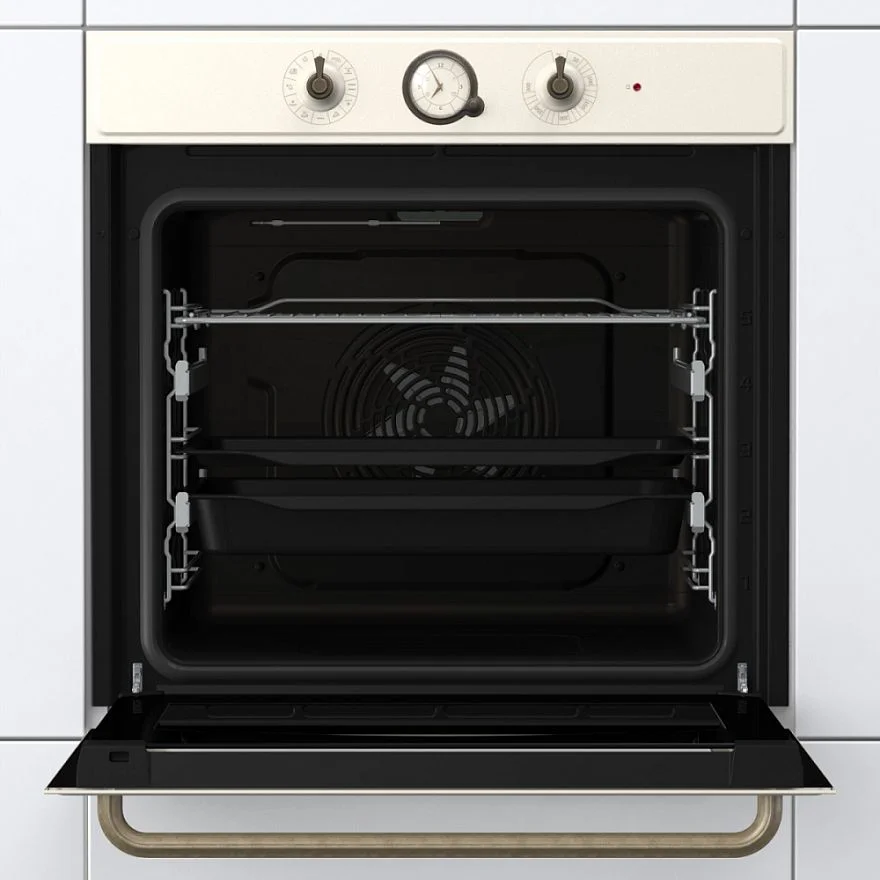 Духовой шкаф Gorenje BO6735CLI (Classico / 77 л / до 300 °C / Бежевый, металл / AquaClean / PerfectGrill / телескопические направляющие (x2) / А)-0