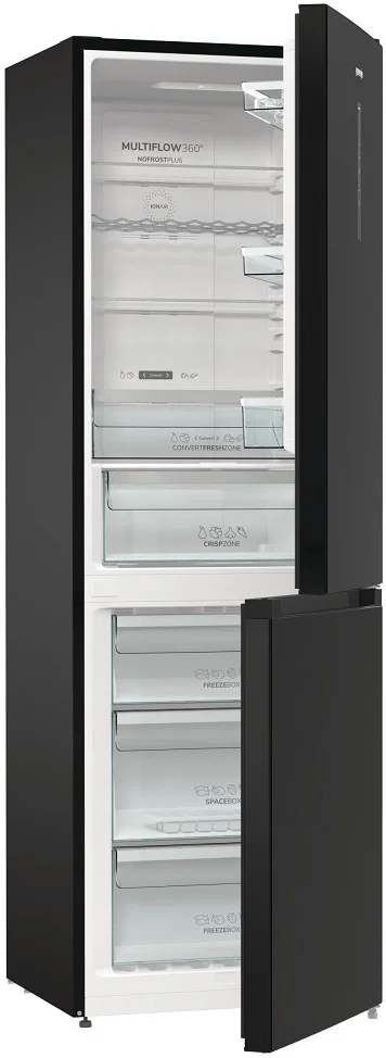 Холодильник Gorenje NRK6192ABK4 (G200 / Объем - 302 л / Высота - 185см / A++ / Чёрный / NoFrost Plus)-0