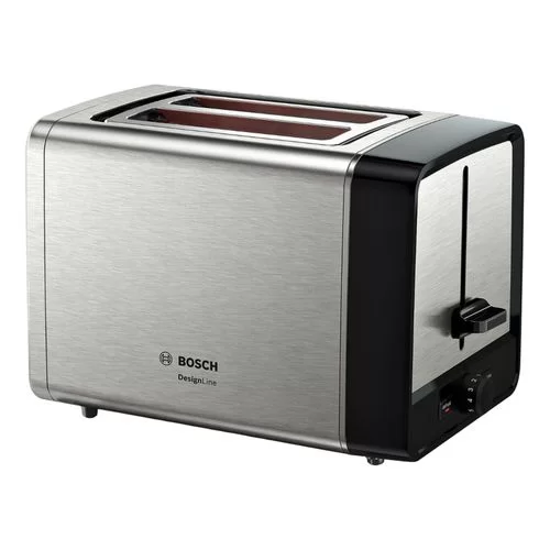 Тостер Bosch TAT5P420  (970 Вт/ тостов - 2/ подогрев, размораживание, решетка для подогрева булочек, поддон для крошек/ серебряный)-0