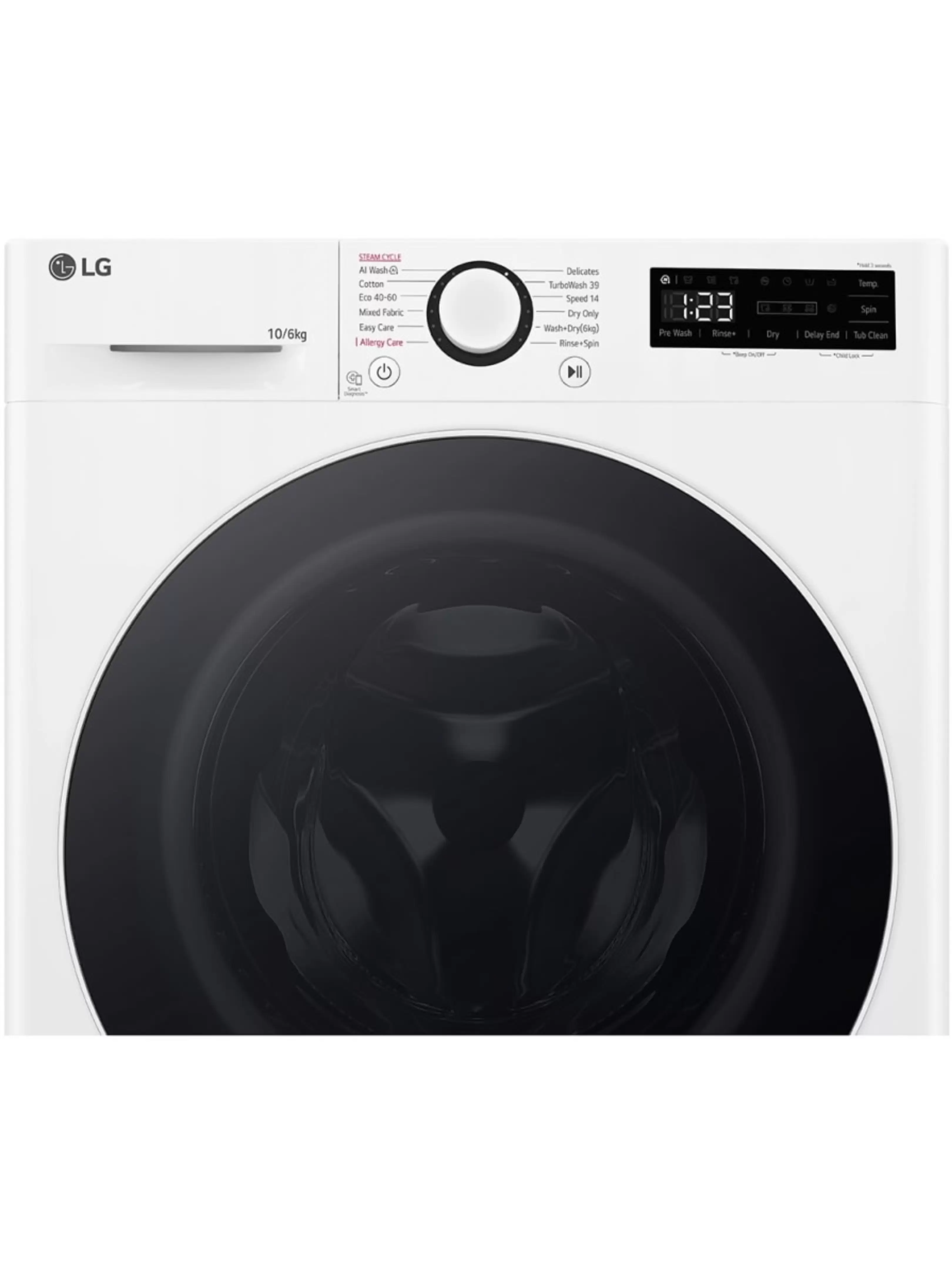 Стирально-сушильная машина LG F4DR510S0W (56.5см / 10кг / 6кг / 1400об / пар / AI DD / TurboWash™360 / Inverter Direct Drive / A+++)-5