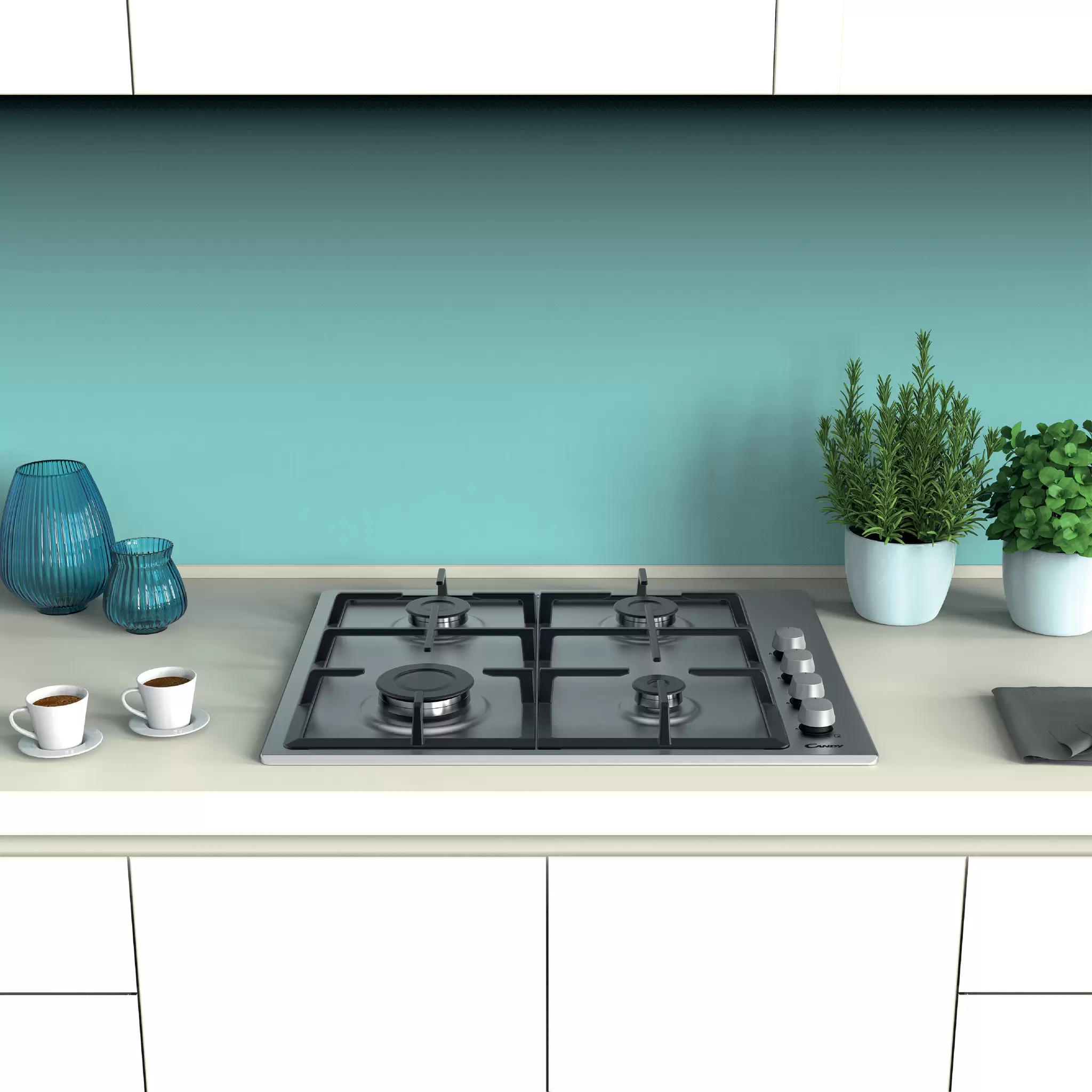 Поверхность газовая Candy CHG6LX (Smart / Нерж / Сталь / Чугун)-2