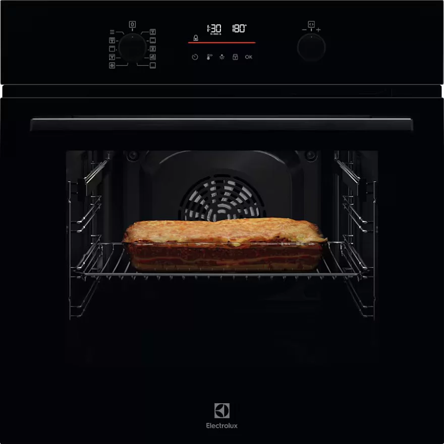 Духовой шкаф Electrolux EOF6P76BZ (SurroundCook 500 / 65 л / до 250°C / Чёрный, стекло / Пиролиз / телескоп. напр. (x1) / SoftClose)-0