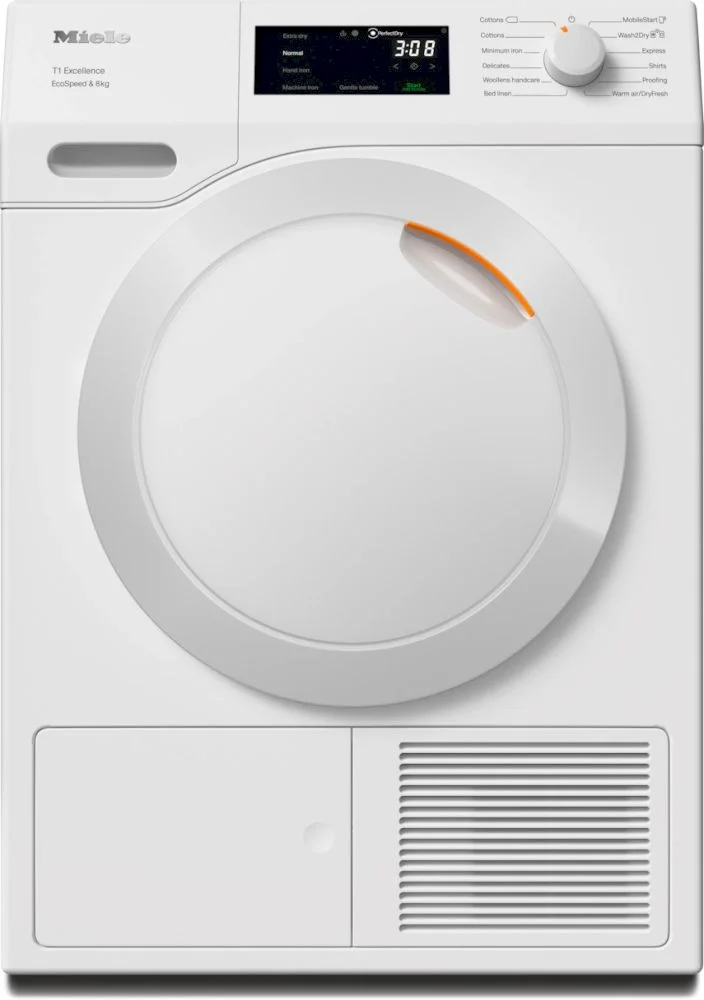Сушильная машина с тепловым насосом Miele TEC575WP EcoSpeed (T1 / 59,6 см / 8кг / EcoDry / PerfectDry / Miele@home(Wi-Fi))-0