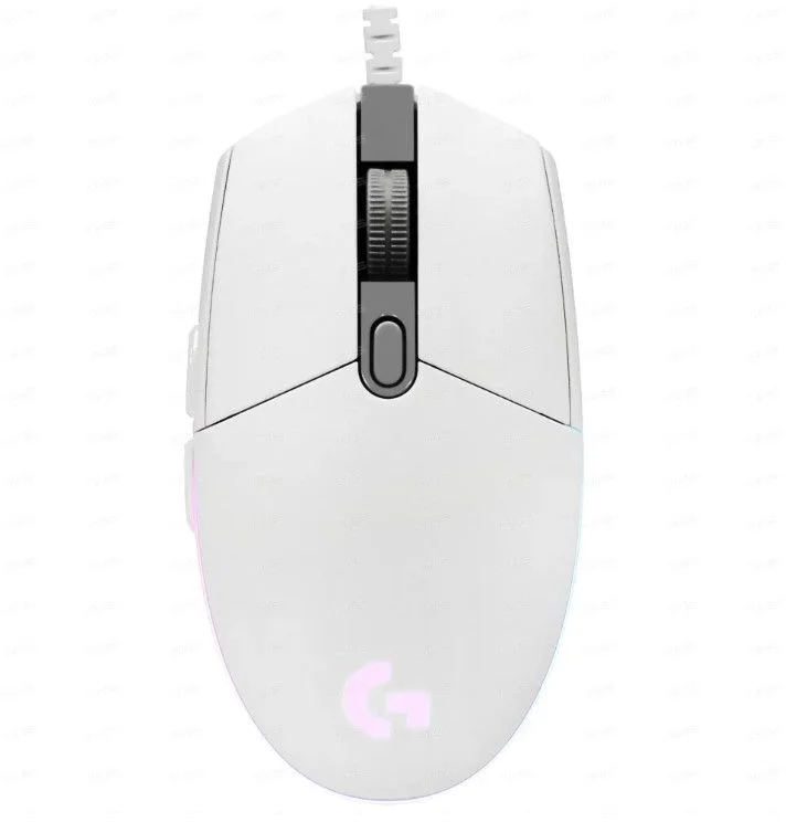 Проводная игровая мышь Logitech G102 LIGHTSYNC, (Проводная 2.1м/8000 dpi), Белая-0