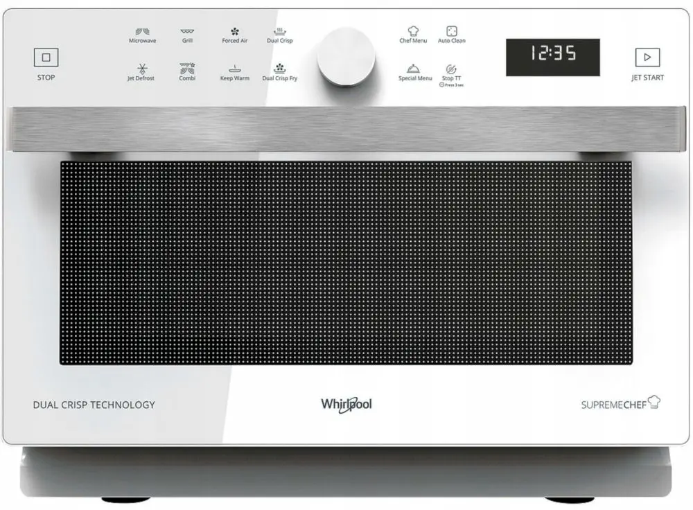 Микроволновая печь Whirlpool MWP 338 W (33 л, 900 Вт, переключатели сенсор, дисплей, гриль, белая)-0