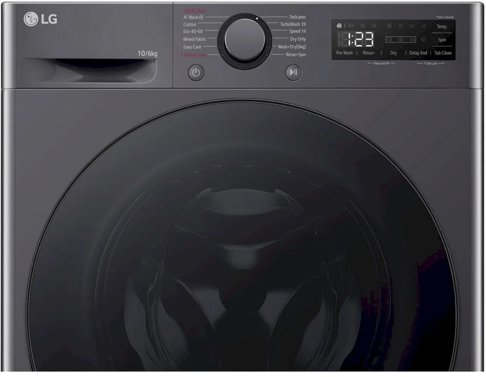 Стирально-сушильная машина LG F4DR510S2M (56.5см / 10кг / 6кг / 1400об / пар / AI DD / TurboWash™360 / Inverter Direct Drive / A+++ / Чёрная)-4