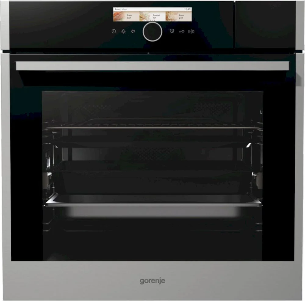 Духовой шкаф с функцией пароварки Gorenje BCS798S24X (Superior / Нерж. / SilverMatte / ProCook / AutoRoast / AquaClean / StayWarm / телескоп)-0