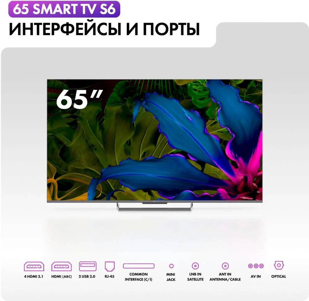 Телевизор Haier 65" S6 4K UHD HQLED Android TV 144 Hz VRR-13