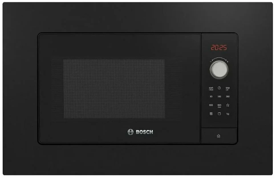 Микроволновая печь встраиваемая Bosch BEL653MB3 (Serie2 / черный / 25л / ширина - 59,5 см / 800Вт / гриль / AutoPilot8 / QuickStart)-0