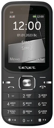 Телефон мобильный teXet TM-219, черный-0