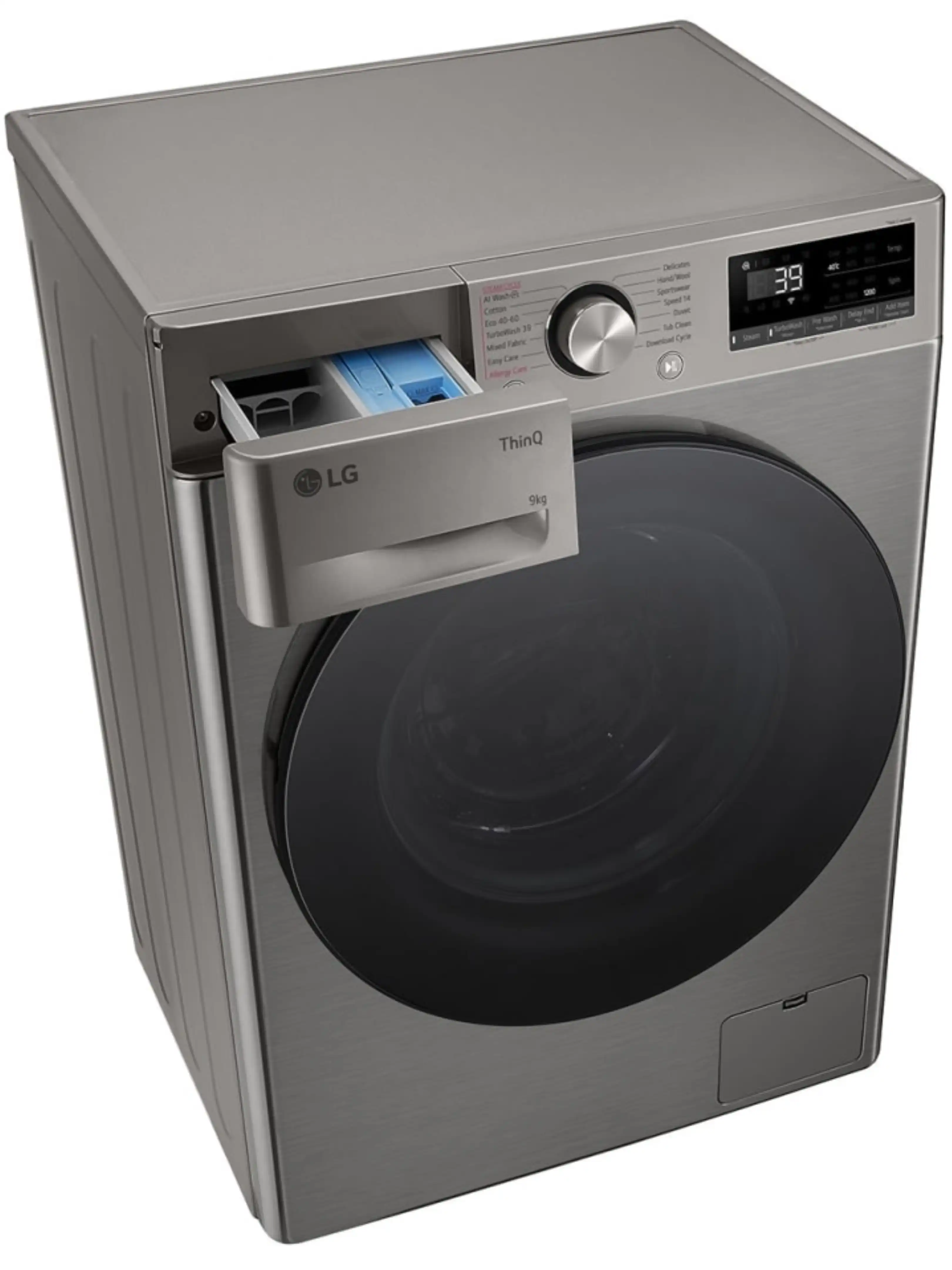 Стиральная машина LG F2WR709S2P (47.5см /9кг/1200об/пар/ добавление белья / AI DD ™ / TurboWash™ 360˚ / Wi-Fi / Inverter Direct Drive / A+++ / Серая)-8