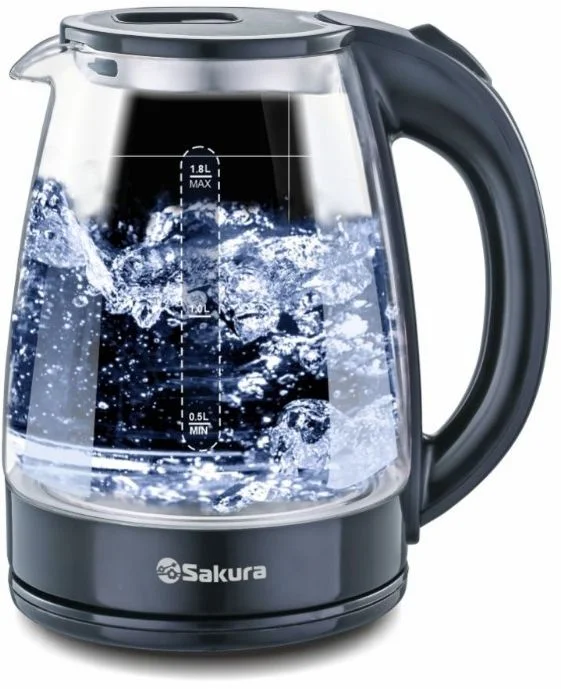 DSP Чайник Sakura SA-2734BK (1800 Вт / 1,8 л / стекло / черный)-0