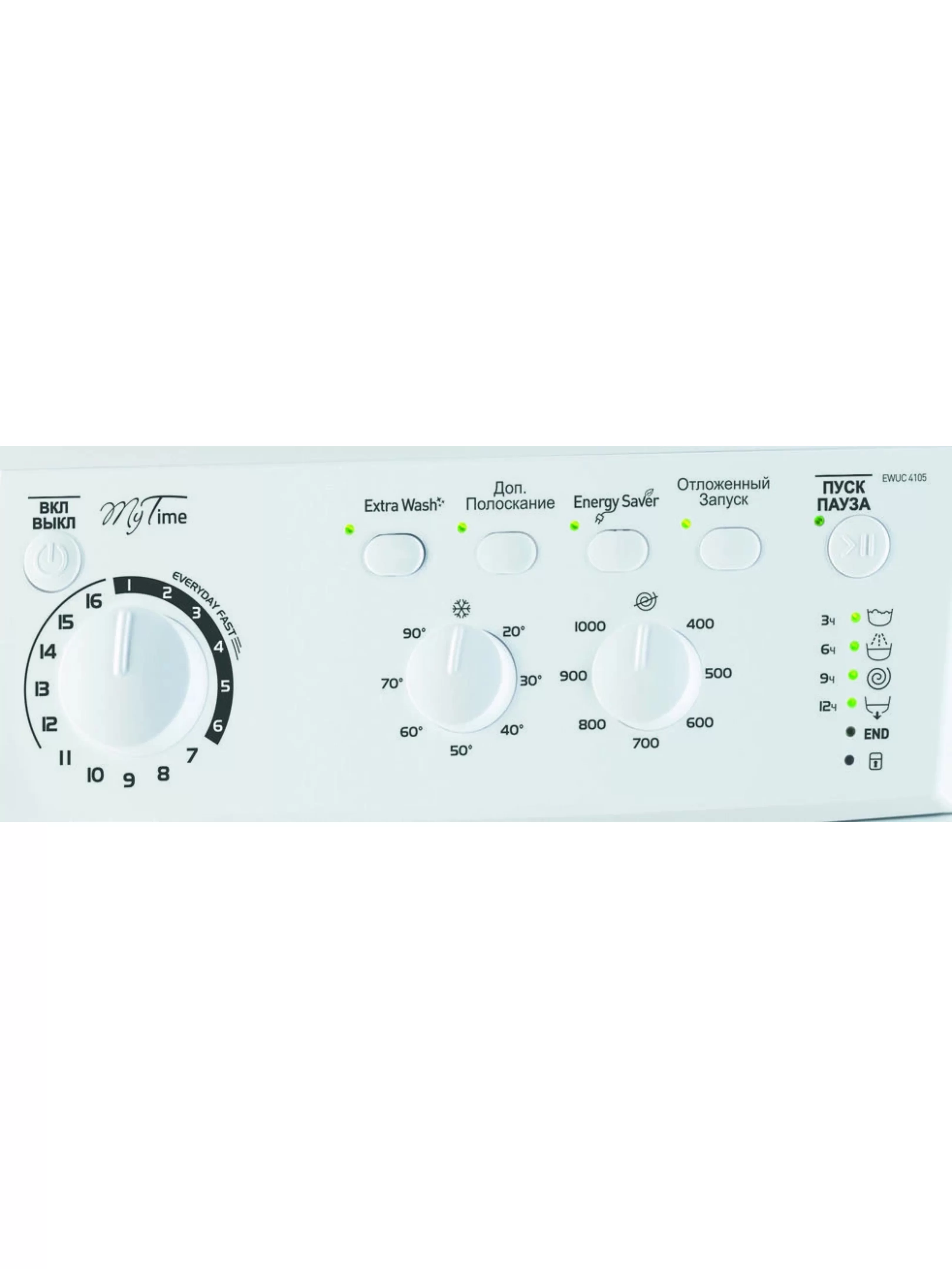 Стиральная машина Indesit EWUC 4105 CIS (32,3 см / 4кг / 1000об / Extra Wash / A)-2