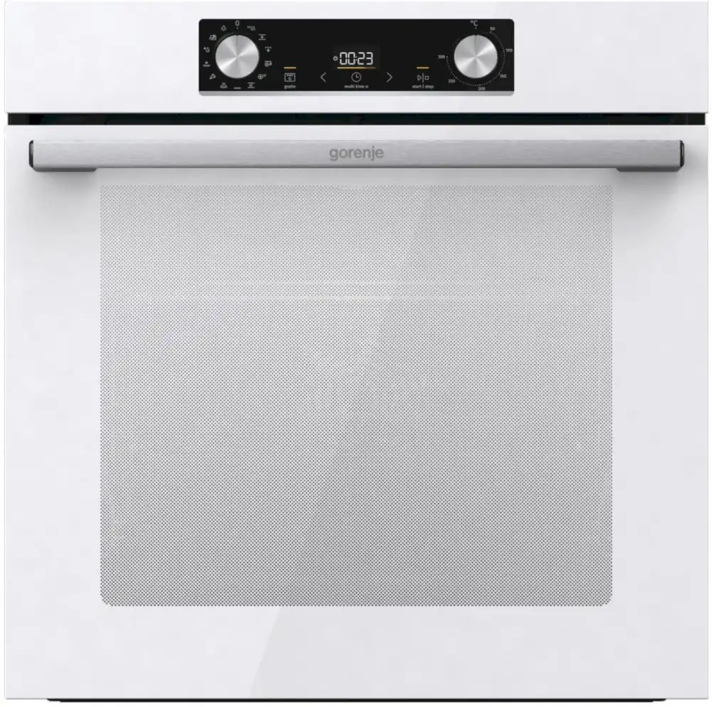 Духовой шкаф Gorenje BOS6737E06WG (Essential / Белый / SilverMatte / IconLED / AirFry / GentleBake / AquaClean / телескоп)-2