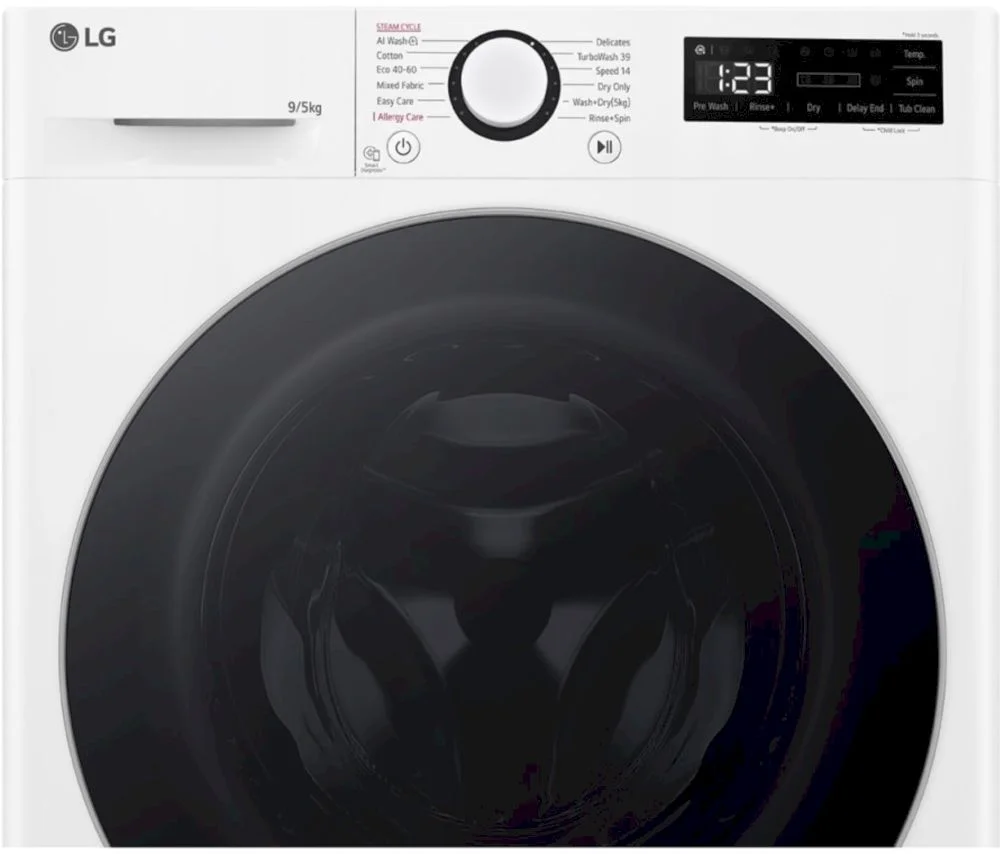 Стирально-сушильная машина LG F2DR509S1W (47.5см / 9кг / 5кг / 1200об / пар / добавление белья / AI DD / TurboWash™360 / Inverter Direct Drive / A+++)-5