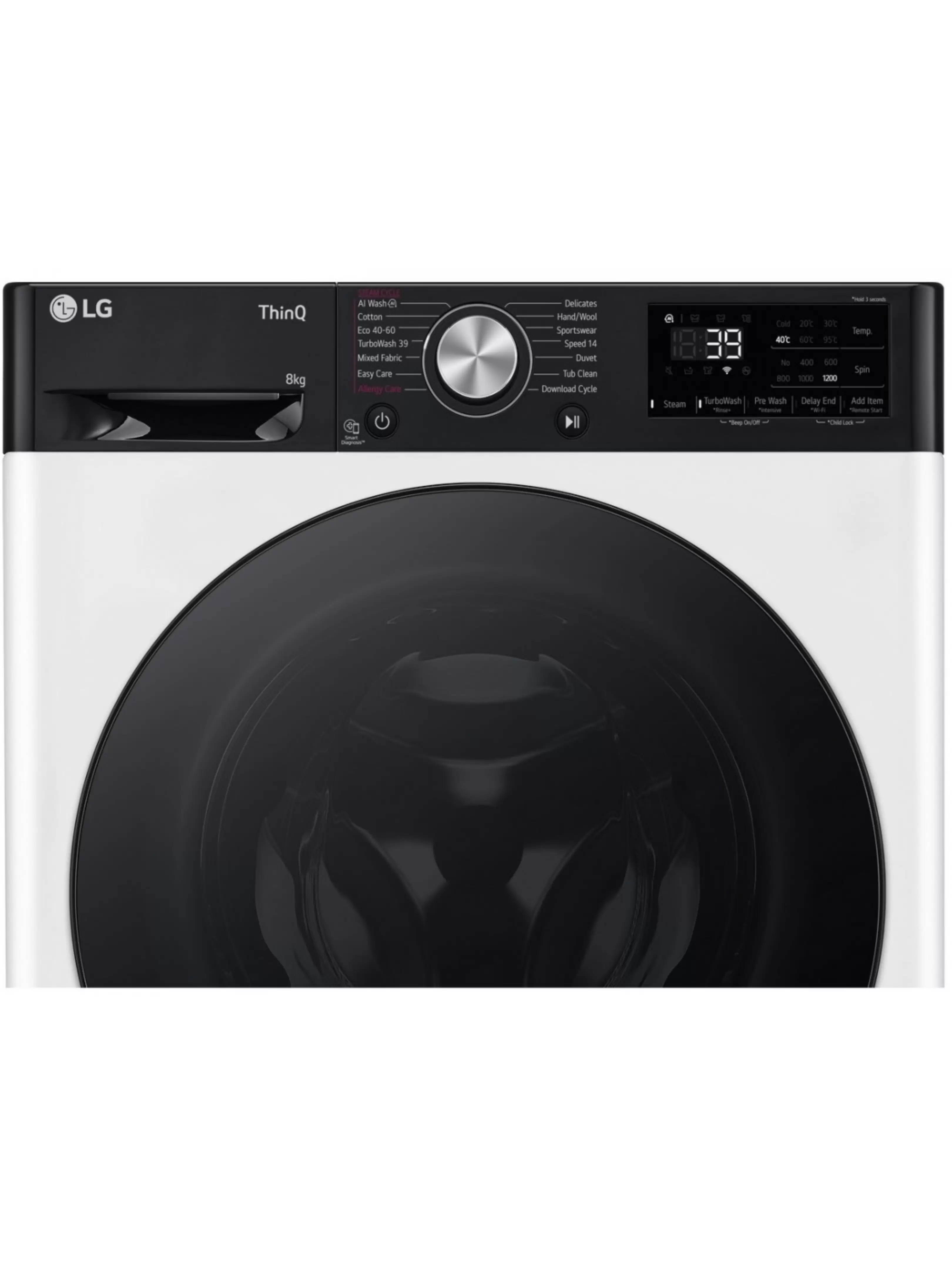 Стиральная машина LG F2WR708S2H (47.5см / 8кг / 1200об / пар / добавление белья / AI DD ™ / TurboWash™ 360˚ / Wi-Fi / Inverter Direct Drive / A+++)-8