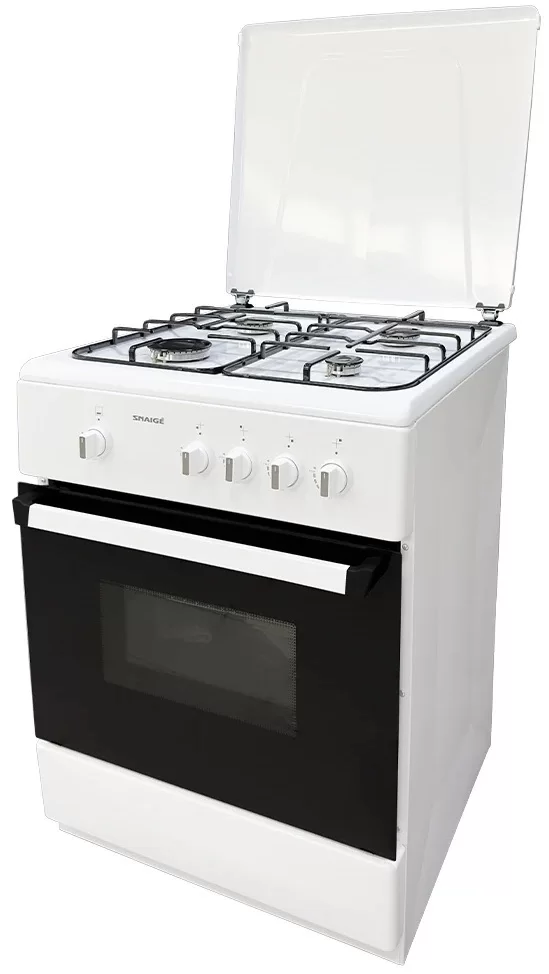 Плита газовая Snaige SNFG-60W (Белая / Электроподжиг / Газконтроль духовки)-1