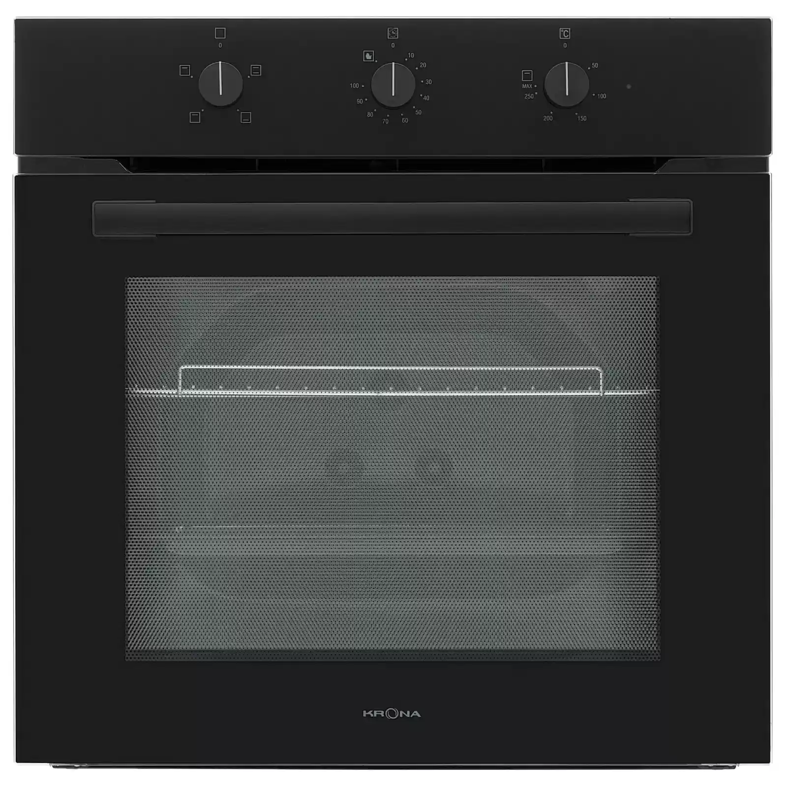 Духовой шкаф KRONA SERA 60 BL/BL (72 л / до 285 °C / Чёрный / Традиционная очистка / Гриль / Рельефные направляющие / А)-0