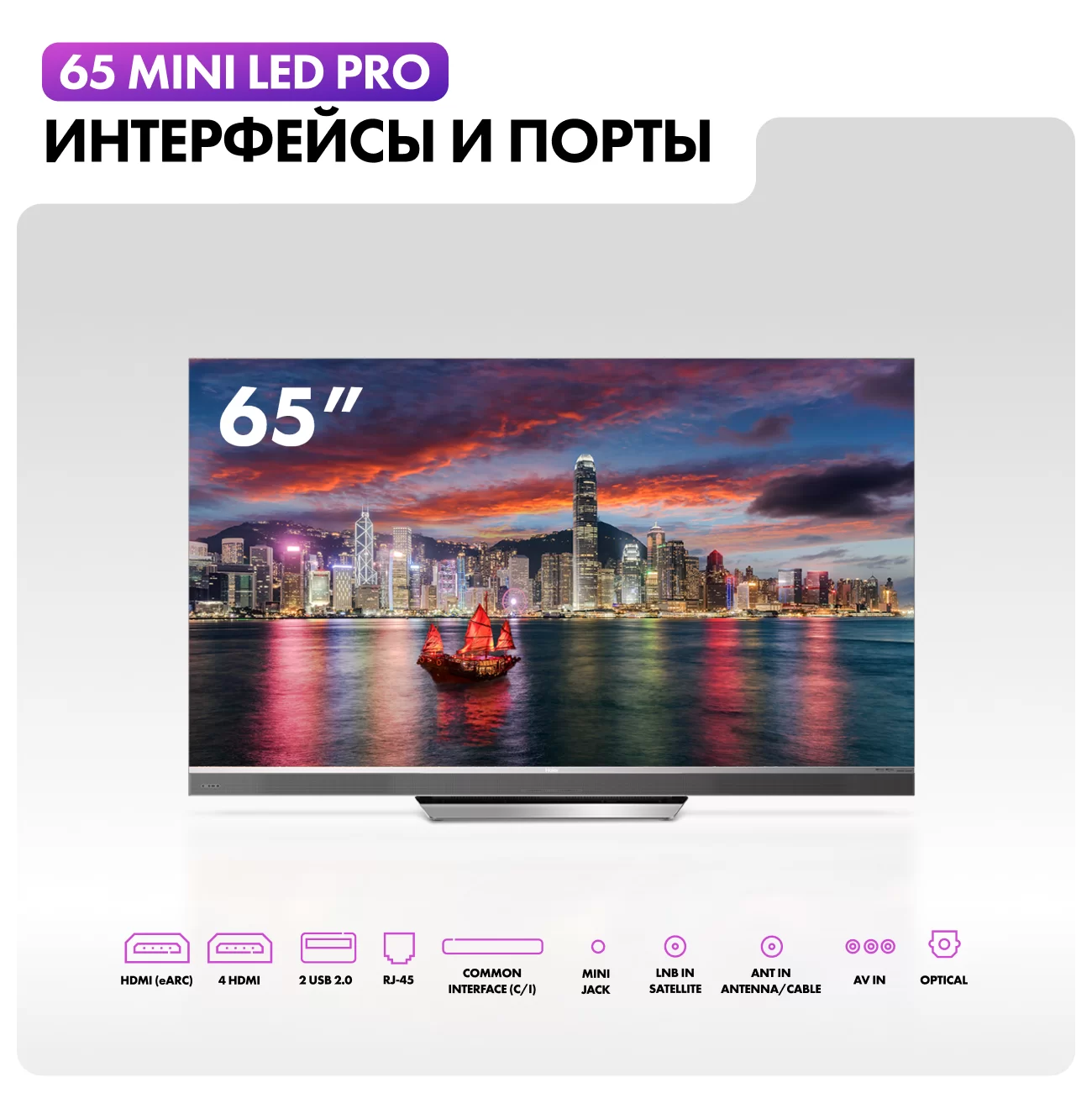 Телевизор Haier 65" Mini LED Pro 4K UHD Android TV 144 Hz VRR-14
