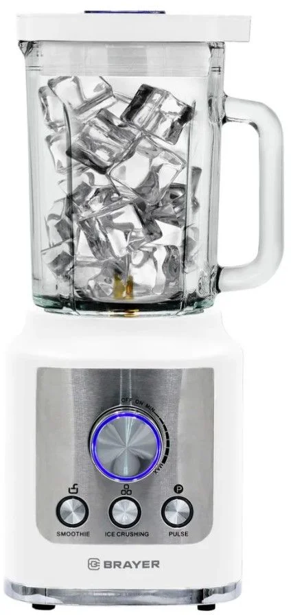 DSP Блендер стационарный Brayer BR1200WH (1800 Вт/ скоростей 2/ 1800 мл / материал чаши - стекло)-0