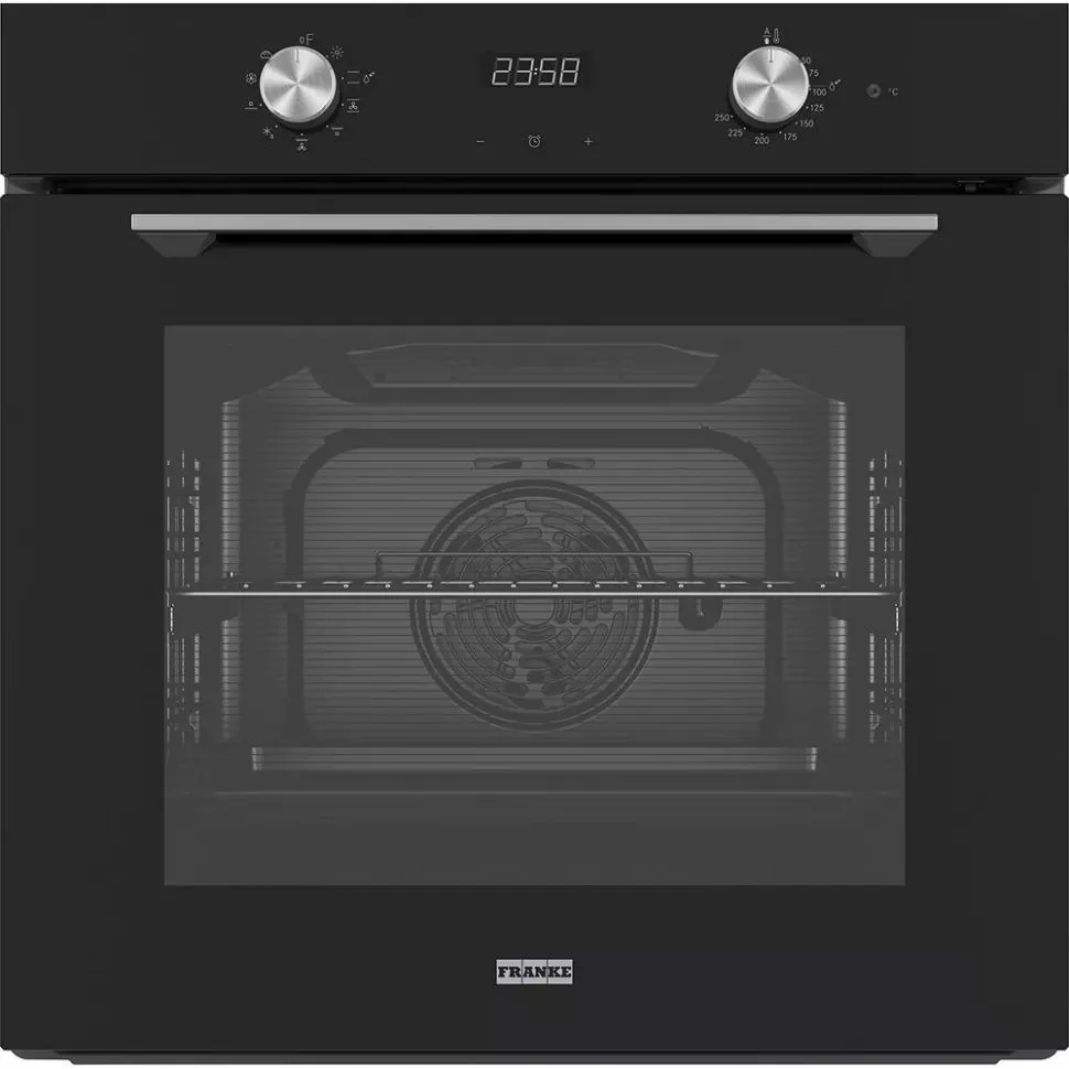 Духовой шкаф Franke FMA 86 H BK (71 л / до 250°C / чёрное стекло / Гриль / Боковые напр. / AquaClean / SoftClose / A)-0