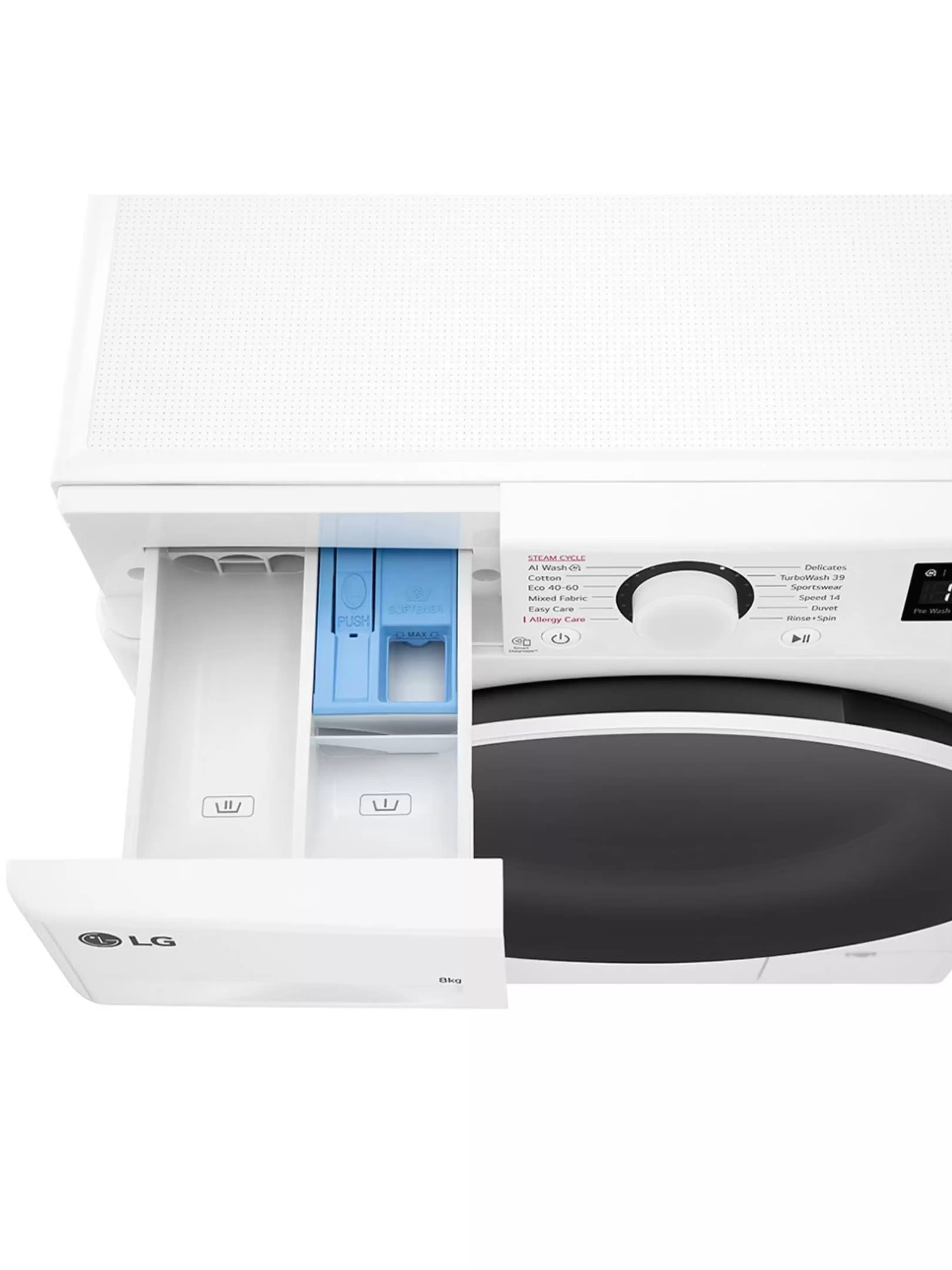 Стиральная машина LG F2WR508S0W (47.5см / 8кг / 1200об / пар / AI DD™ / Steam™ / TurboWash 360˚ / А+++)-6