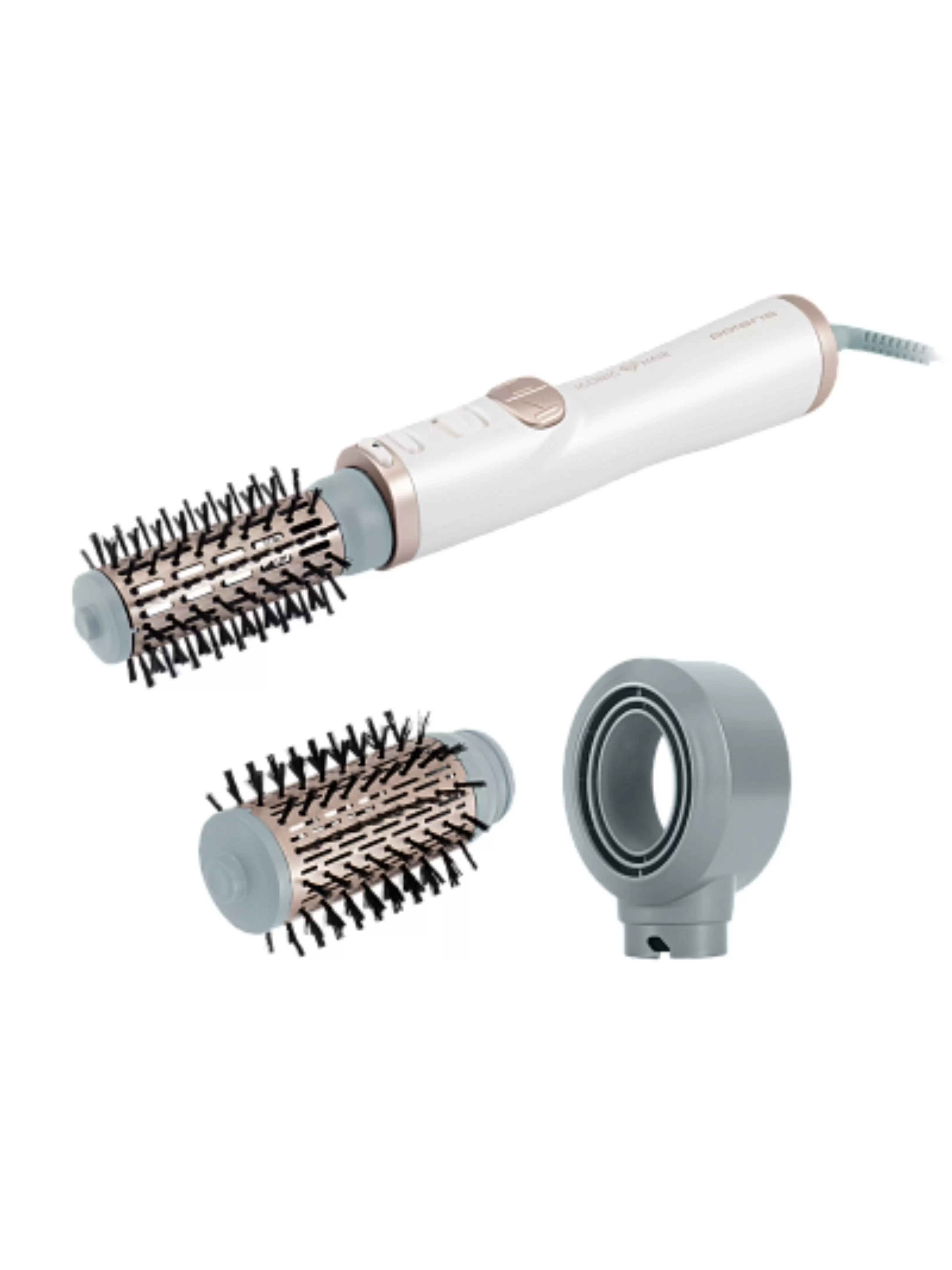 Фен-щетка Polaris PHSB 1122Ri (1100 Вт, вращающаяся щетка, диаметр - 38 мм, 50 мм, генератор ионов, насадок - 3 шт, шнур - 1.8 м)-1