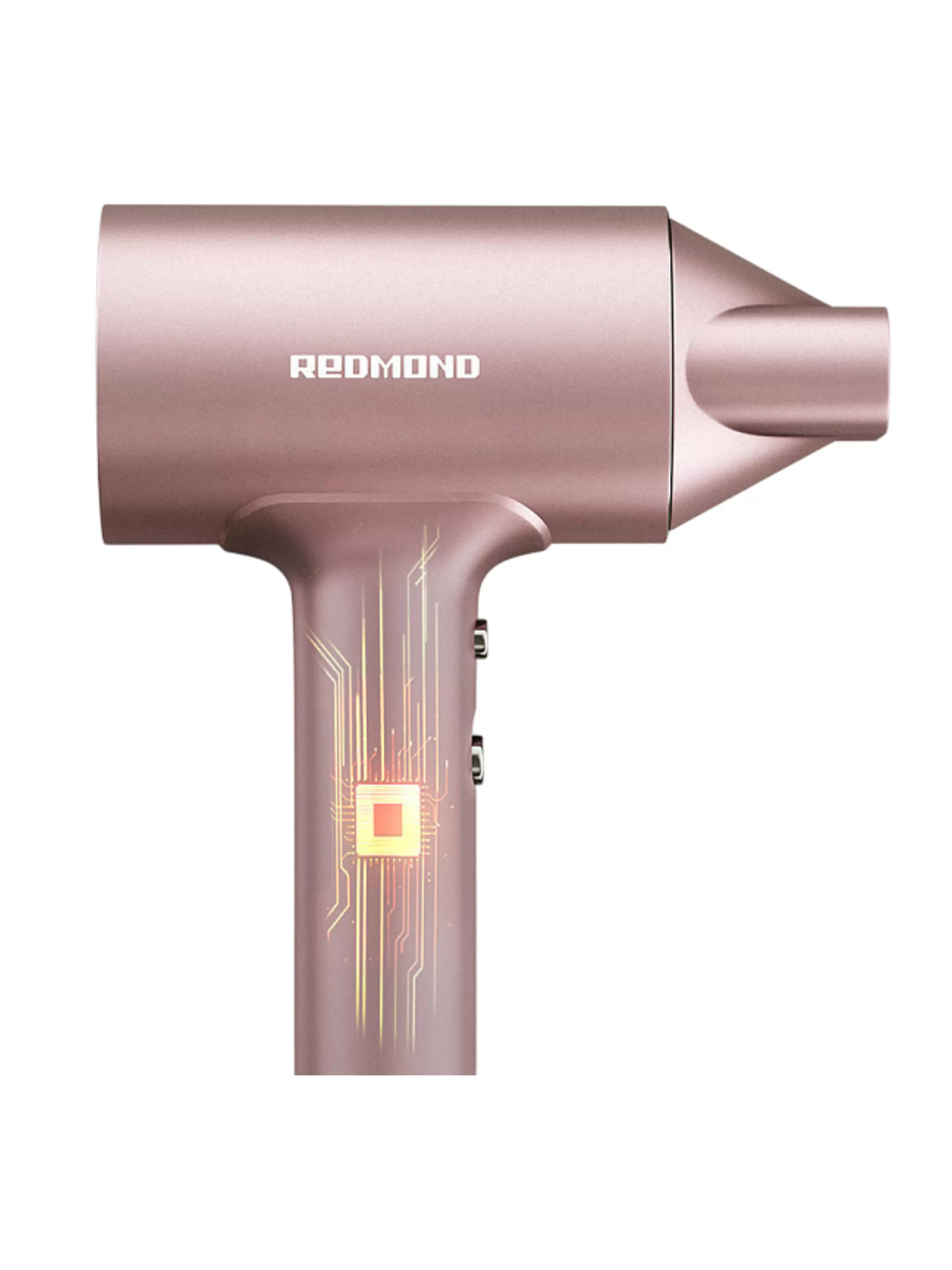 Фен Редмонд HD1702 (компактный/ 1600 Вт / 2 режима / холодный воздух / шнур - 1,7 м / ионизация / DC мотор / розовый)-1