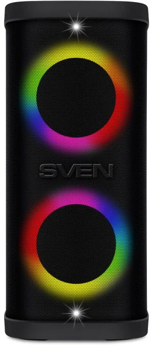 Беспроводная портативная колонка SVEN PS-930 / 150W / TWS / microSD / USB / FM / Bluetooth /  Батарея 7200mAh / LED подсветка / дисплей / караоке -4