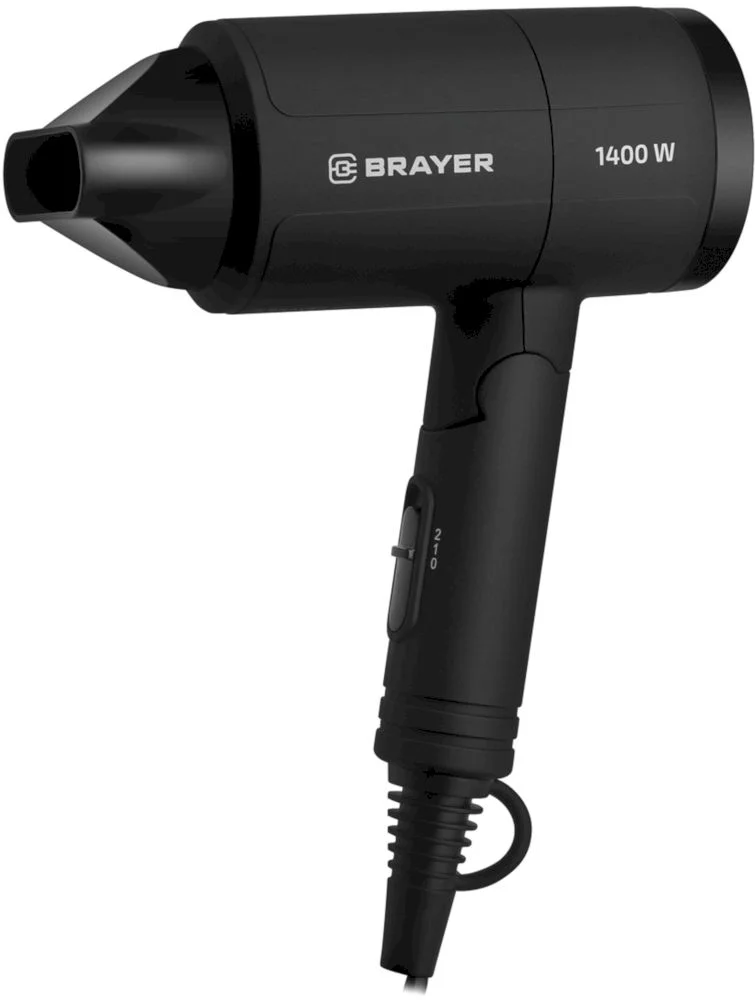 Фен Brayer BR3040 (компактный / 1400 Вт / 2 режима / шнур - 1.8 м)-0