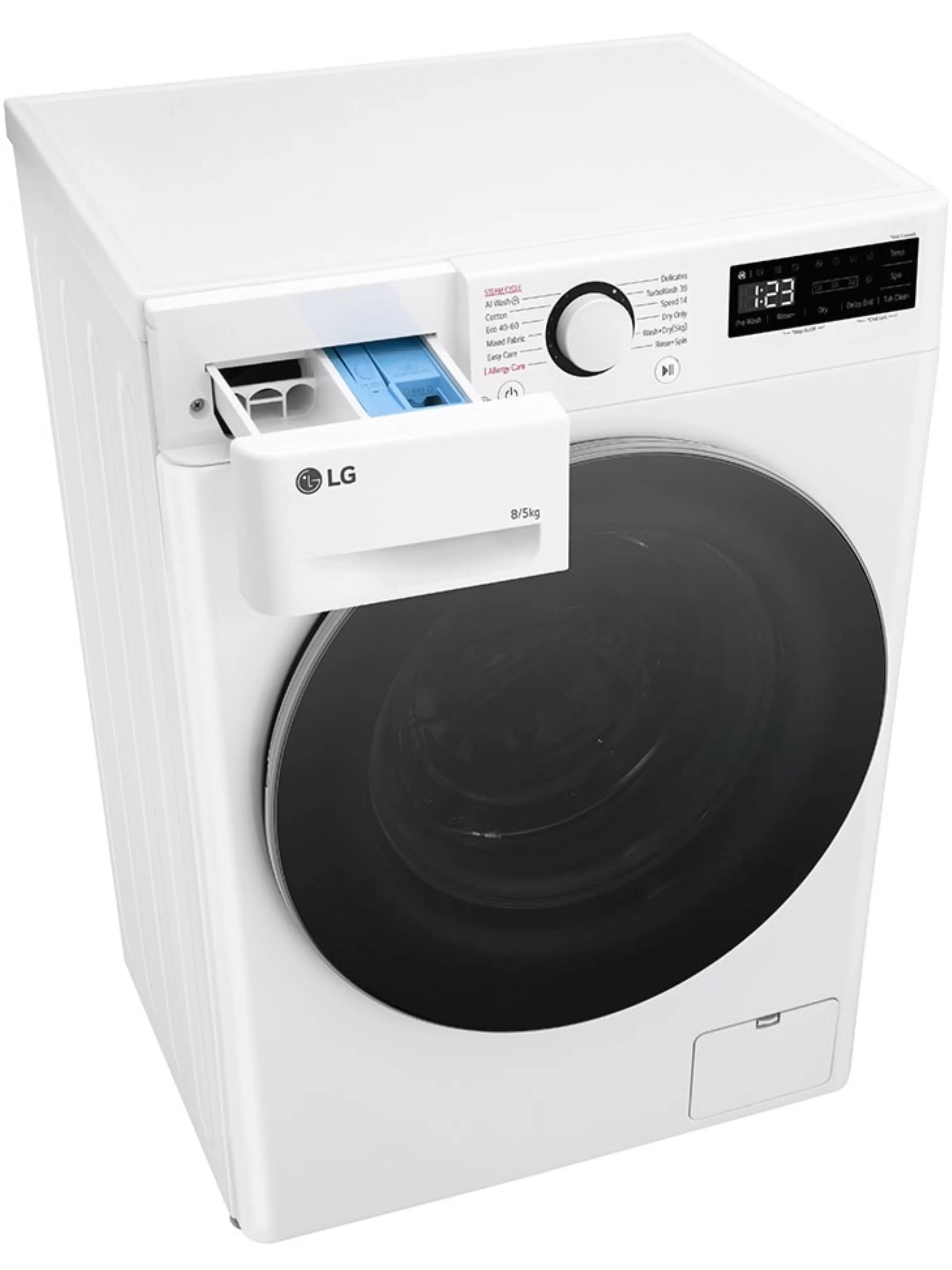 Стирально-сушильная машина LG F2DR508S1W (47.5см / 8кг / 5кг / 1200об / пар / добавление белья / AI DD / TurboWash™360 / Inverter Direct Drive / A+++)-8