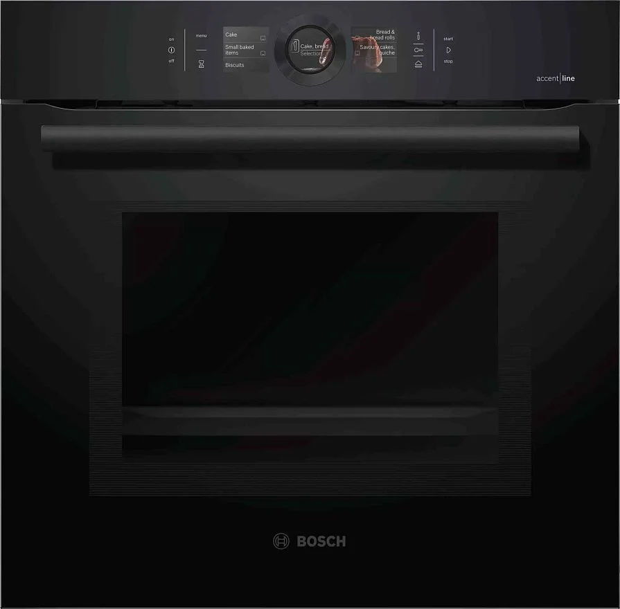 Духовой шкаф с паром и микроволновкой Bosch HNG8764C7 (Serie8 / 67 л / до 300 °C / Чёрное стекло / Гриль / Телескоп. напр. (x1) / Пиролиз / SoftClose)-0