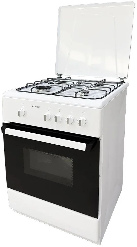 Плита газовая Snaige SNFG-60W (Белая / Электроподжиг / Газконтроль духовки)-1