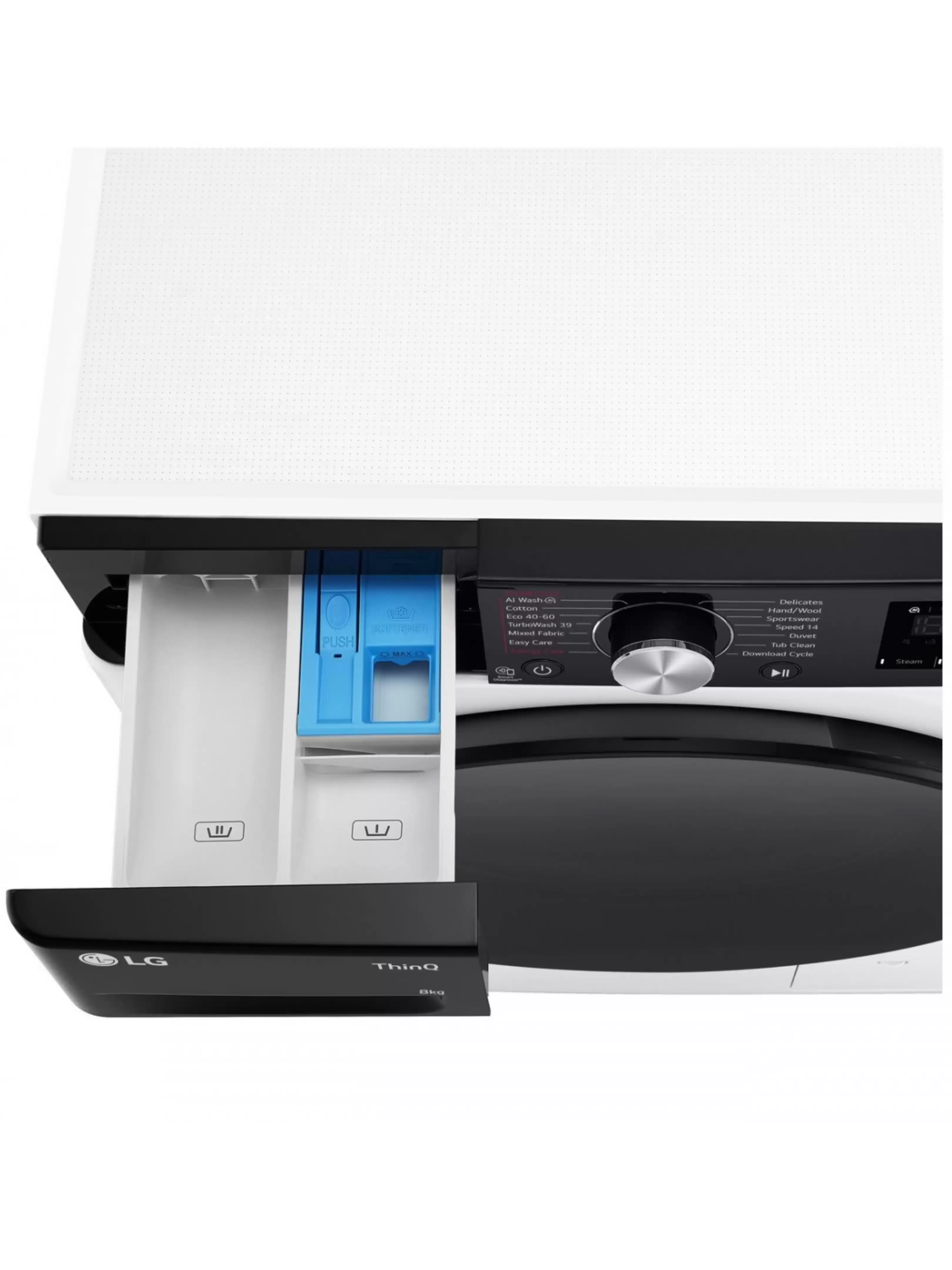 Стиральная машина LG F2WR708S2H (47.5см / 8кг / 1200об / пар / добавление белья / AI DD ™ / TurboWash™ 360˚ / Wi-Fi / Inverter Direct Drive / A+++)-5