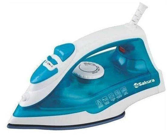 Утюг Sakura SA-3062CG (1800 Вт/ подошва - керамика/ паровой удар/ 1,8 м)-0