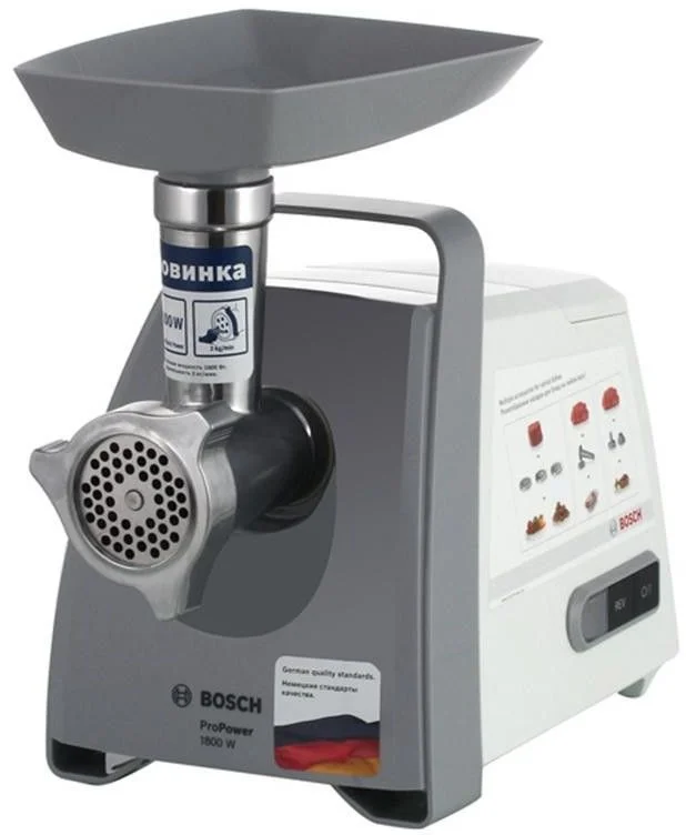 Мясорубка Bosch MFW66020 (1800 Вт/ 3 кг/мин/ реверс/ белый)-1