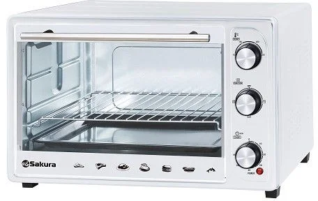 Мини-печь Sakura SA-7026W (48 л/ 1800 Вт/ белая)-0