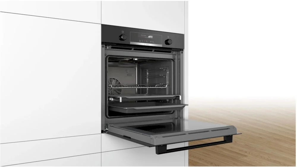 Духовой шкаф Bosch HBG539EB0 (Serie6 / 71 л / до 275 °C / чёрное стекло / Гриль / Телескоп. напр. (x1) / EcoClean Direct задняя стенка / SoftClose /A)-4