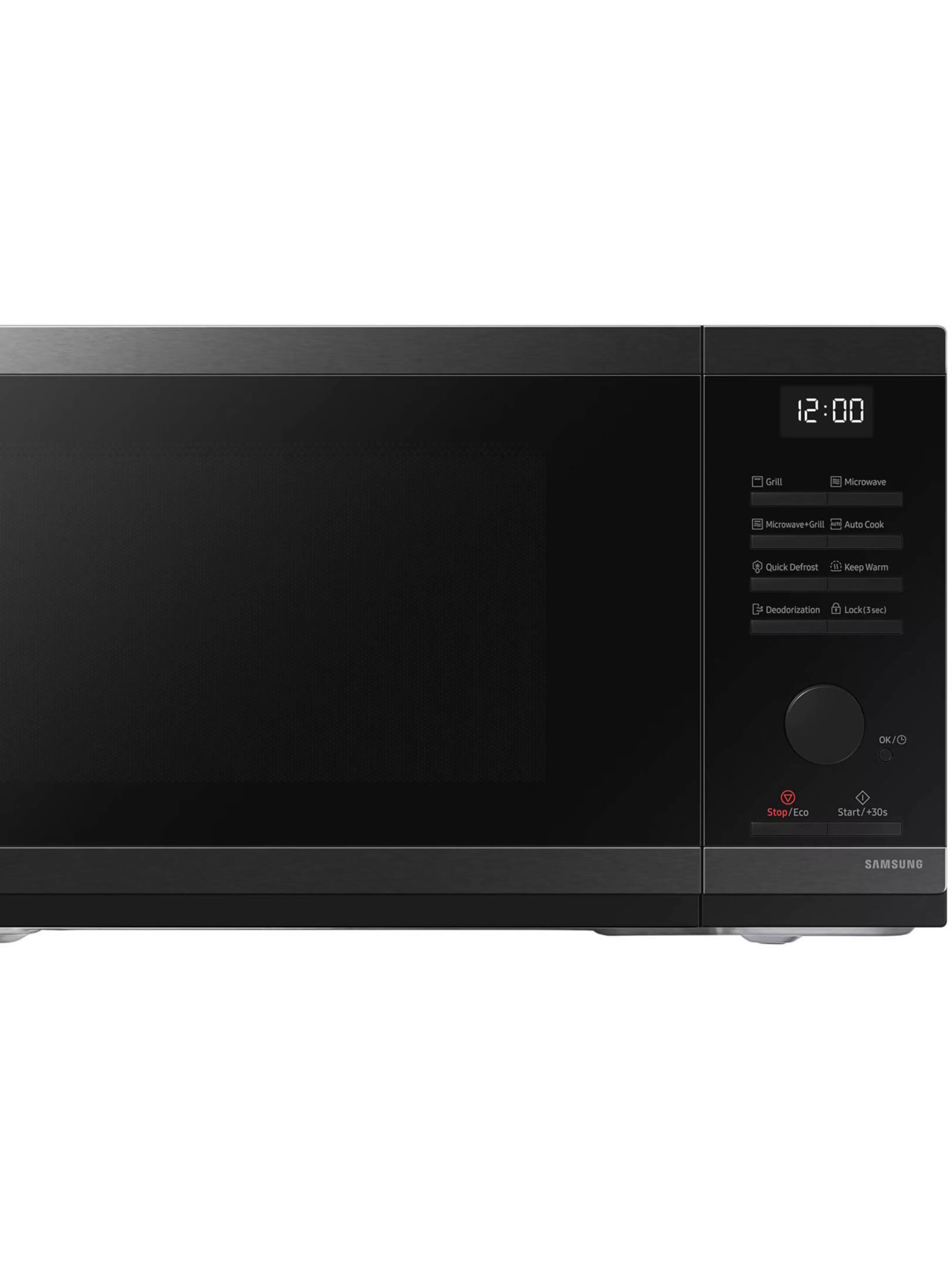 Микроволновая печь Samsung MG23DG4524AGE2 (23 л, 800 Вт, переключатели поворотный механизм, кнопки, гриль 1150 Вт, дисплей, черный)-7