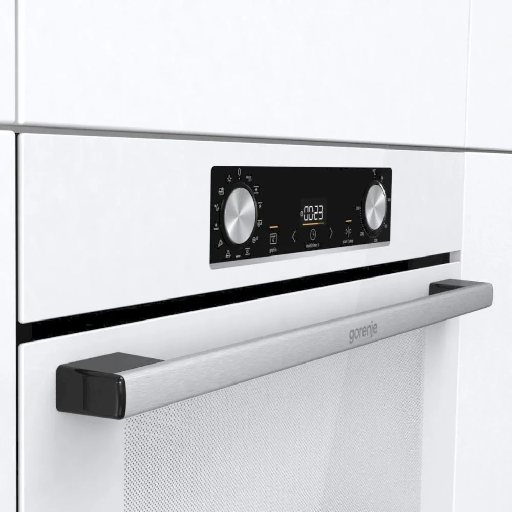 Духовой шкаф Gorenje BOS6737E06WG (Essential / Белый / SilverMatte / IconLED / AirFry / GentleBake / AquaClean / телескоп)-4