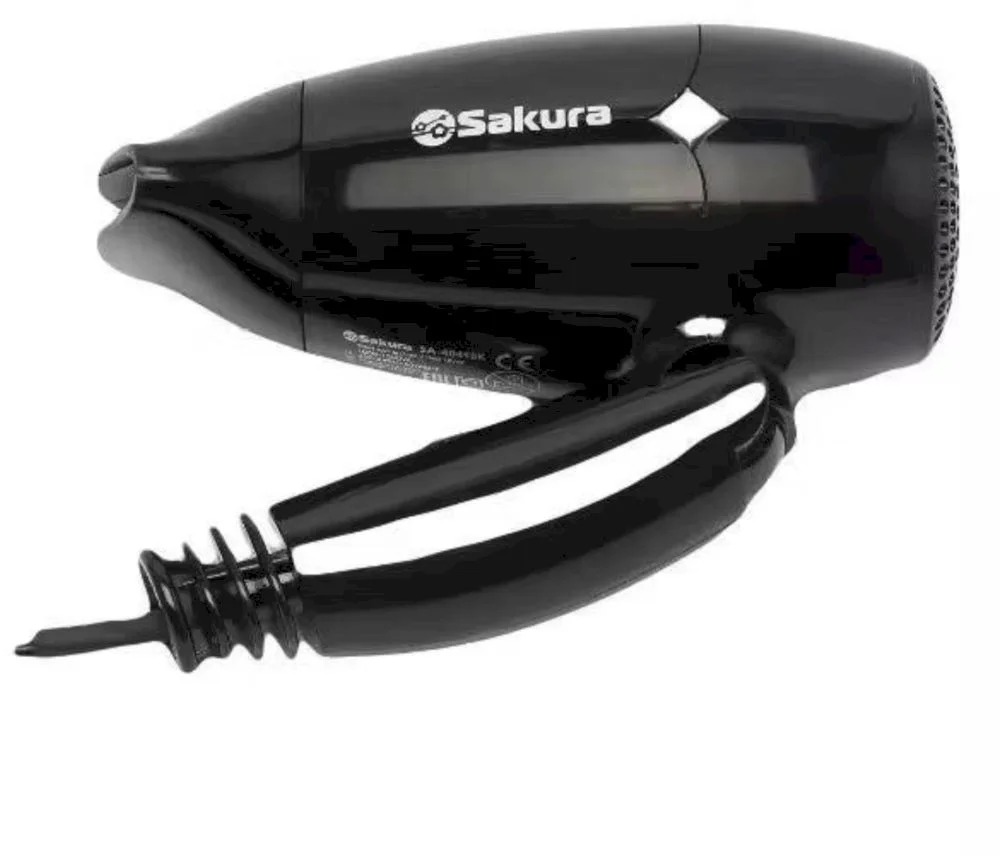 Фен Sakura SA-4049BK (компактный / 1200Вт / 2 режима / складная ручка)-1