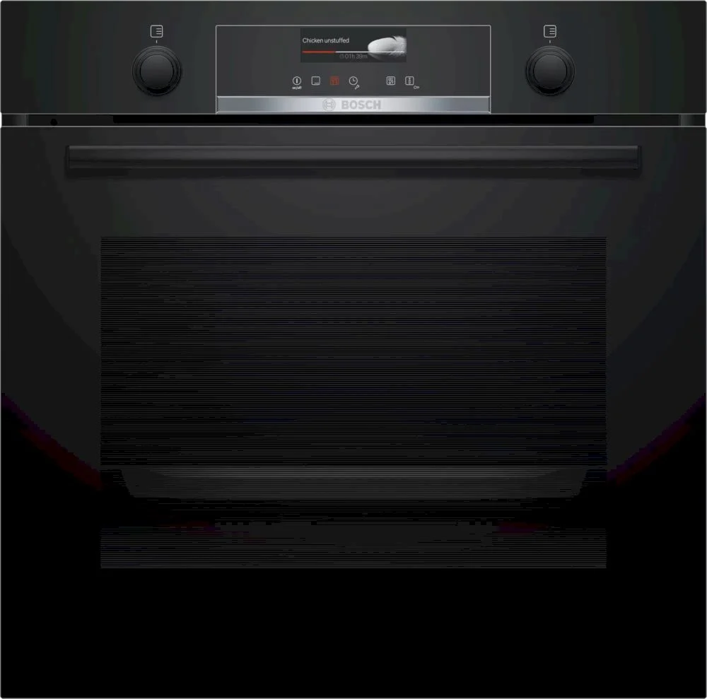 Духовой шкаф Bosch HBG539EB0 (Serie6 / 71 л / до 275 °C / чёрное стекло / Гриль / Телескоп. напр. (x1) / EcoClean Direct задняя стенка / SoftClose /A)-0
