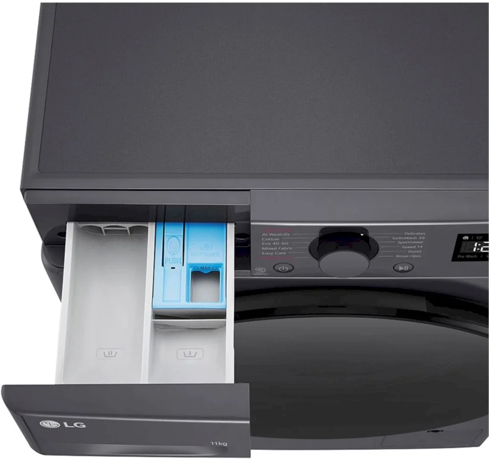 Стиральная машина LG F4WR511S2M (62см / 11кг / 1400об / пар / AI DD / TurboWash™360 / Inverter Direct Drive / Чёрная / A+++)-6