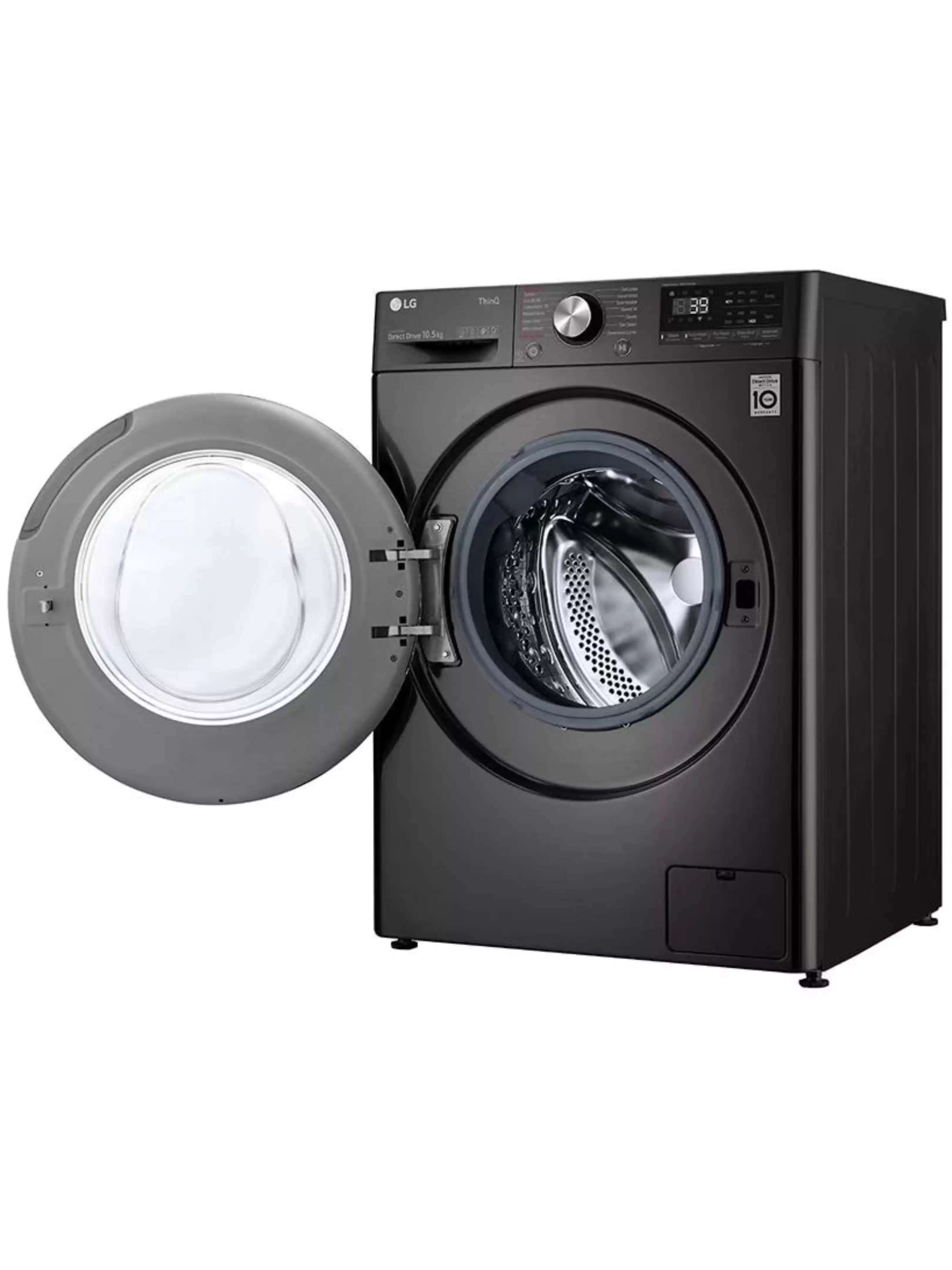 Стиральная машина LG F4WV910P2SE (56.5см / 10,5кг / 1400об / пар / добавление белья / AI DD / Steam+ / Wi-Fi / Inverter Direct Drive / A+++ / Чёрная)-10