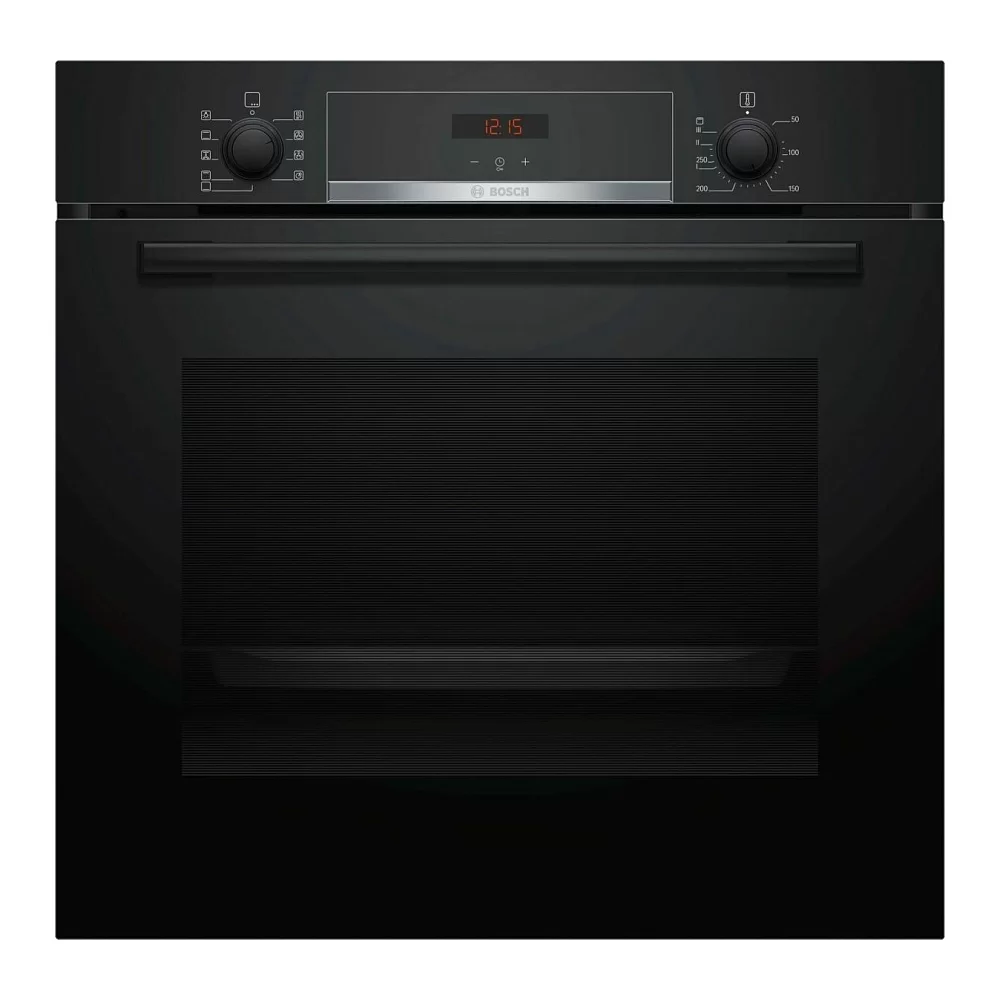Духовой шкаф Bosch HBA534EB0 (Serie4 / 71 л / до 275 °C / Чёрное стекло / Гриль / съемные направляющие / EcoClean (задняя стенка) / A)-1