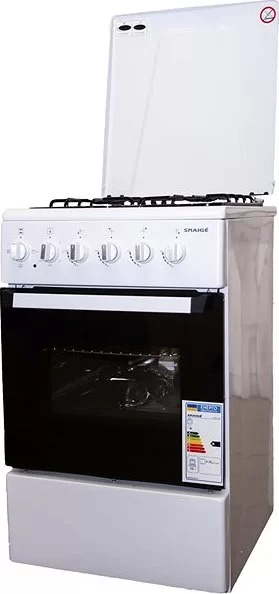Плита комбинированная Snaige SNFGE-56W (Белая / Духовка - 52 л / газ-контроль конфорок)-0