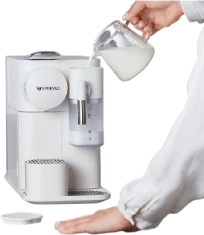 Кофемашина капсульная DeLonghi Lattissima One EN510.W (капсулы Nespresso Original / 1450 Вт / 1.0 л / автоматический капучинатор / 5 напитков)-5