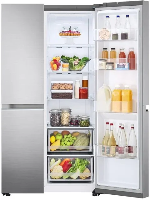 Холодильник Side by Side LG GSBV70PZTE (Объем - 635 л / Высота - 179 см / A+ / Серебристый / No Frost / LINEARCooling™ / DoorCooling+™)-0