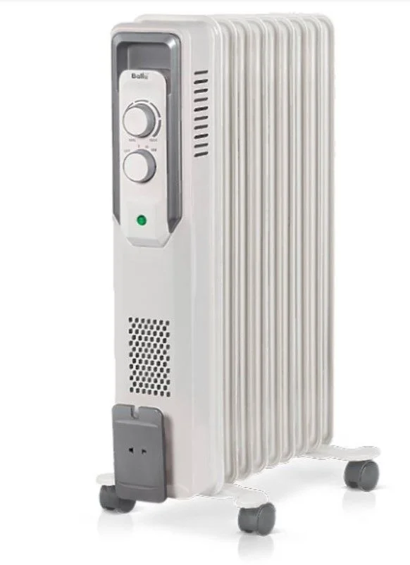 Масляный радиатор Ballu CUBE BOH/CB-09W (2000 Вт, площадь - 25 м², термостат)-0