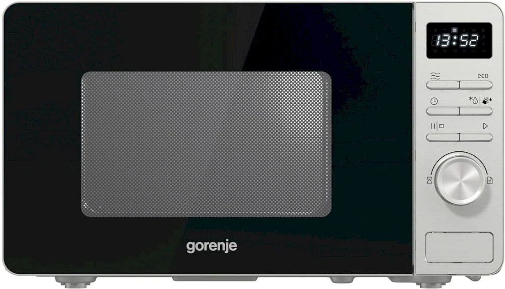 Микроволновая печь Gorenje MO20A3X (Advanced / 20 л, 800 Вт, переключатели кнопки, серебристый/черный)-1